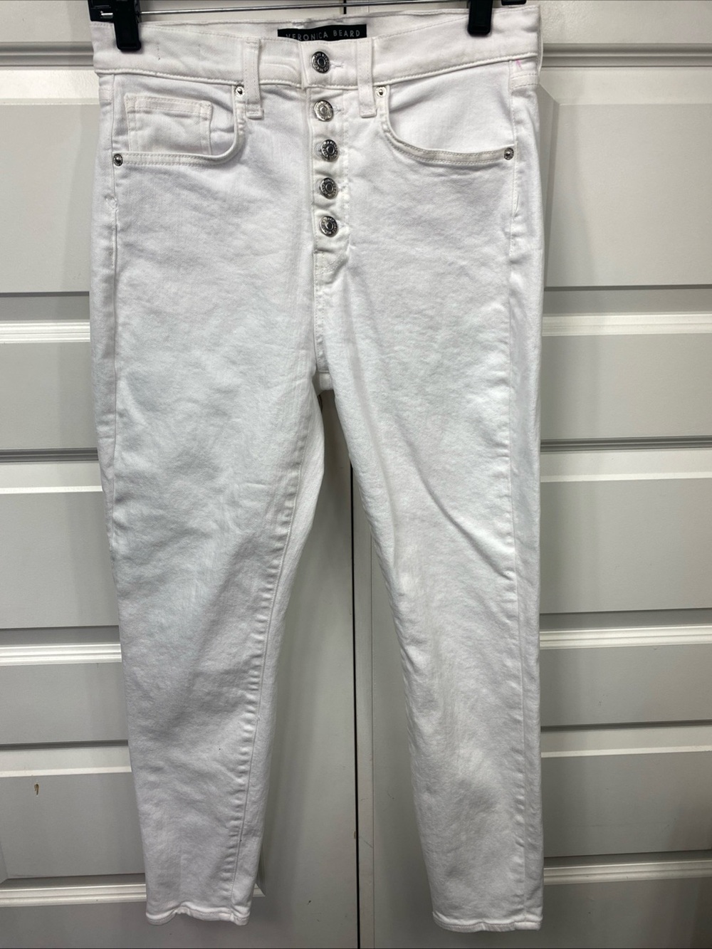 Veronica Beard Debbie High Rise Sz. 29  Ankle White Skinny Jeans 26” Inseam